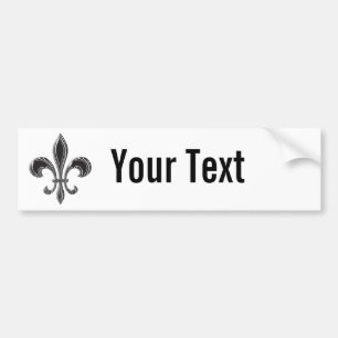 Autocollant De Voiture Fleur De Lis - Stripey