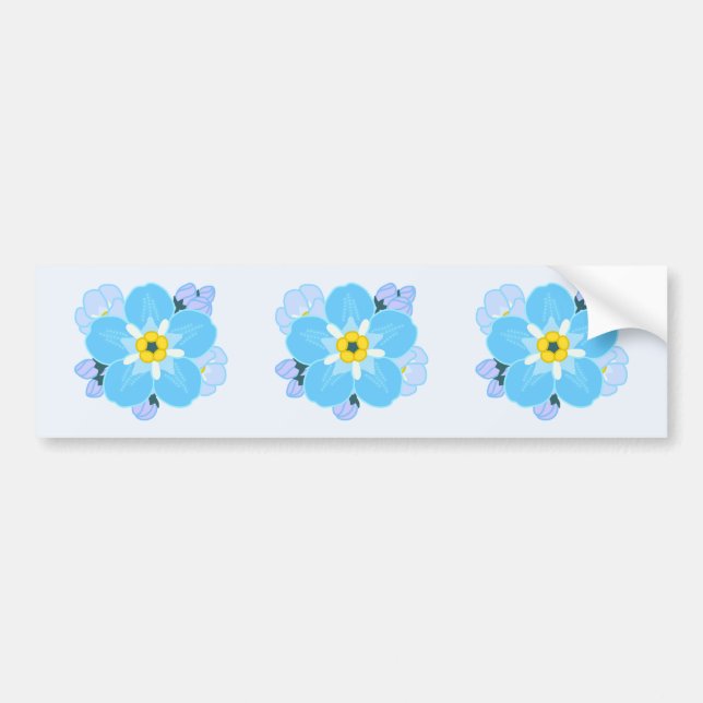 Autocollant De Voiture Fleur de myosotis (Devant)