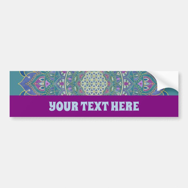 Autocollant De Voiture Fleur De Vie - Mandala India Style 1 (Devant)