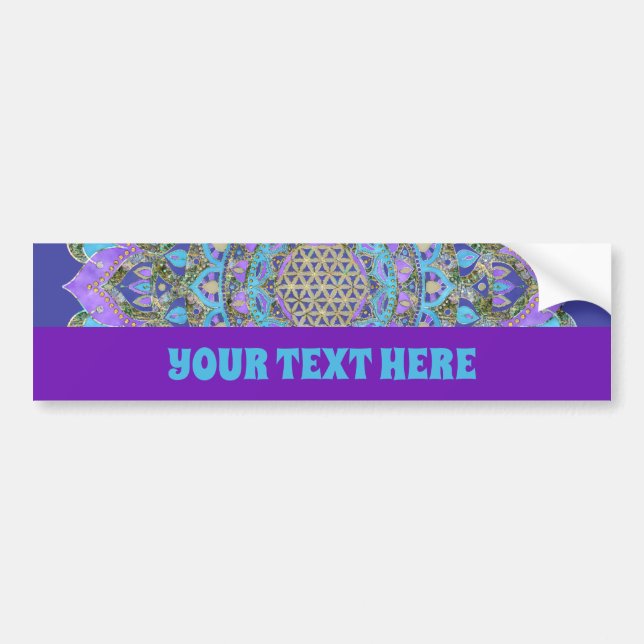 Autocollant De Voiture Fleur De Vie - Mandala India Style 2 (Devant)