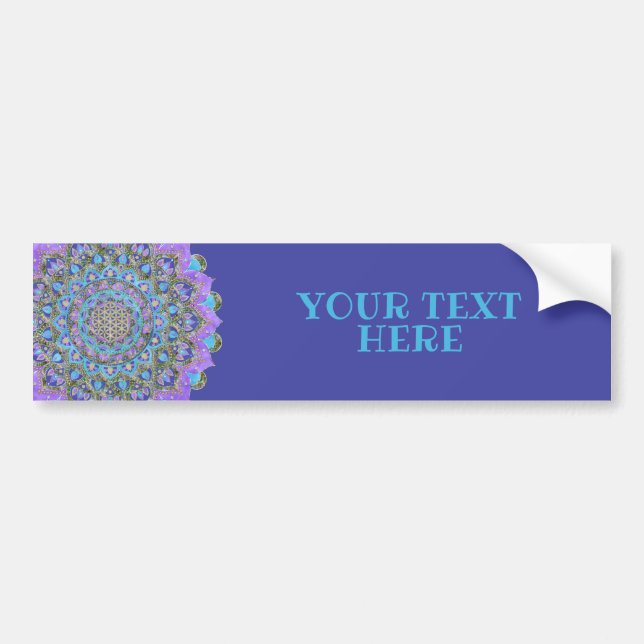 Autocollant De Voiture Fleur De Vie - Mandala India Style 2 (Devant)