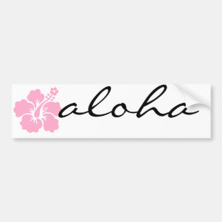 Autocollant De Voiture fleur rose V de ketmie aloha