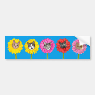 Autocollant De Voiture "Fleurs de chats" Jardin LOL Funny Sticker pare-ch