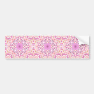 Autocollant De Voiture Fleurs de jardin rétro en rose