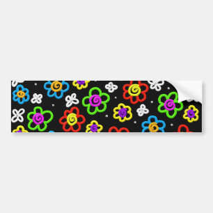 Autocollant De Voiture Fleurs folles