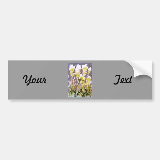 Autocollant De Voiture Fleurs sauvages Meadowsweet et votre texte (Devant)