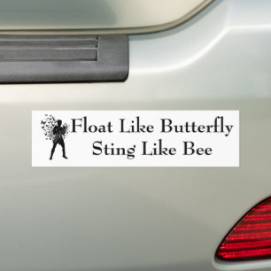 Autocollant De Voiture Flotter Comme Un Papillon Qui Chante Comme Une Abe