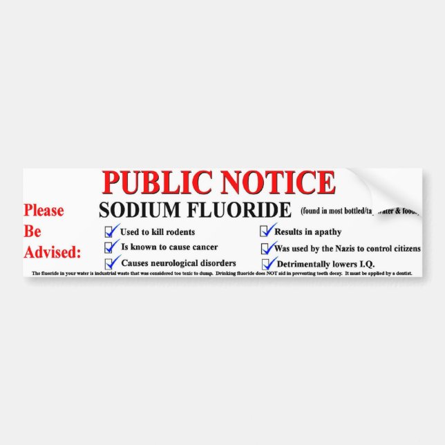Autocollant De Voiture Fluorure de sodium (Devant)