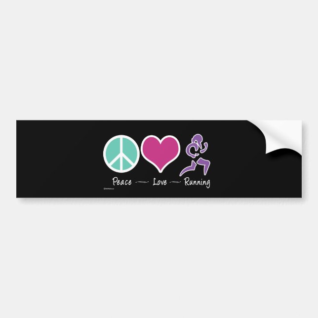 Autocollant De Voiture Fonctionnement d'amour de paix (Devant)