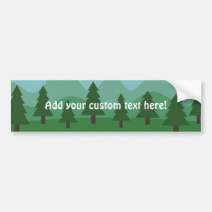 Autocollant De Voiture Forêt de montagne