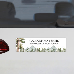 Autocollant De Voiture Forêt verte aquarelle Entreprise personnalisée