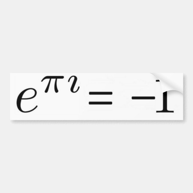 Autocollant De Voiture Formule d'Euler ! (Devant)