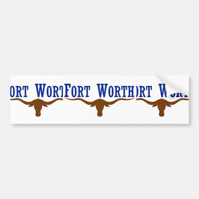 Autocollant De Voiture Fort Worth, le Texas, Etats-Unis (Devant)