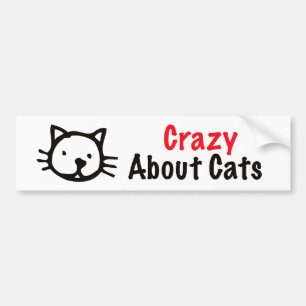 Autocollant De Voiture Fou au sujet des chats