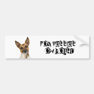 Autocollant De Voiture Fox Terrier à bord