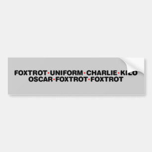 Autocollant De Voiture Fox-trot