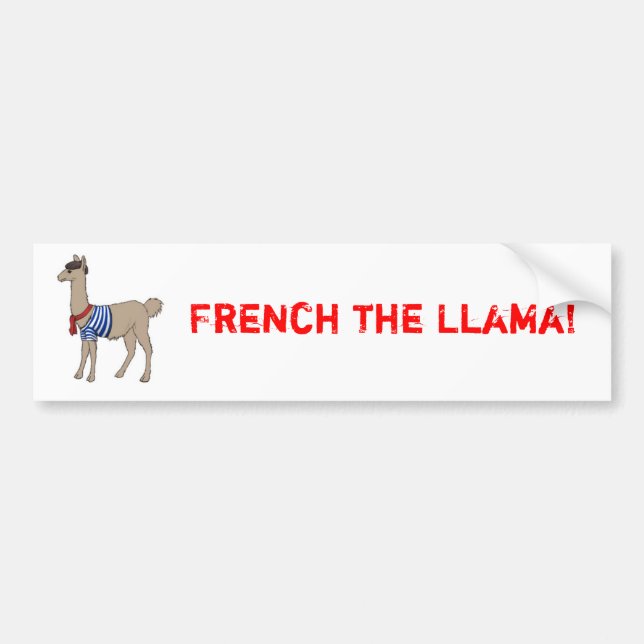 Autocollant De Voiture Français l'adhésif pour pare-chocs de lama (Devant)