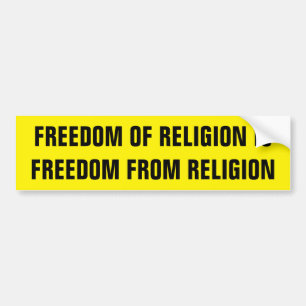 AUTOCOLLANT DE VOITURE FREEDOM FROM RELIGION