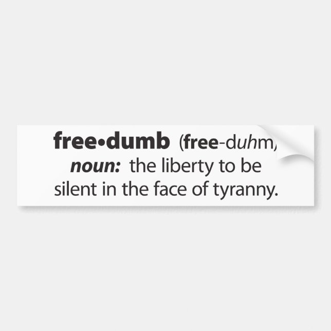 Autocollant De Voiture Freedumb (Devant)