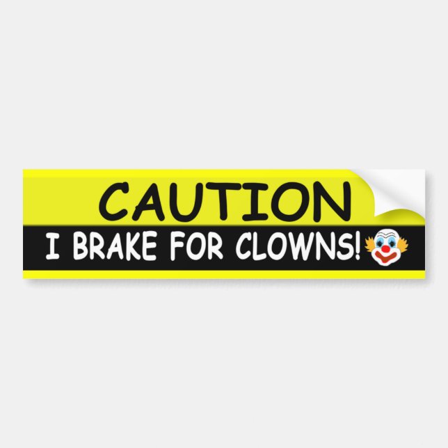 Autocollant De Voiture Frein pour des CLOWNS (Devant)
