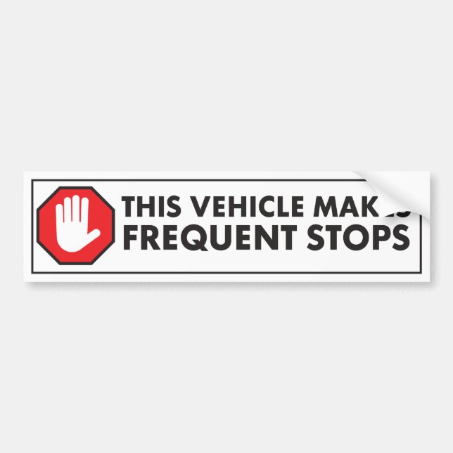 AUTOCOLLANT DE VOITURE FRÉQUENTEZ ARRÊTE LA PRÉCAUTION AVERTISSANT CE (Devant)