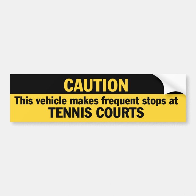 Autocollant De Voiture Fréquentez les arrêts (le tennis) (Devant)