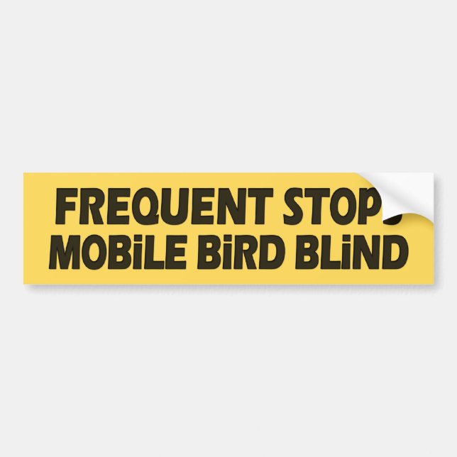 Autocollant De Voiture Fréquentez les aveugles mobiles d'oiseau d'arrêts (Devant)
