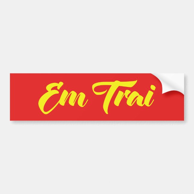 Autocollant De Voiture Frère Vietnamien (Jeune) - Em Trai ~ Tiêt Viêt (Devant)