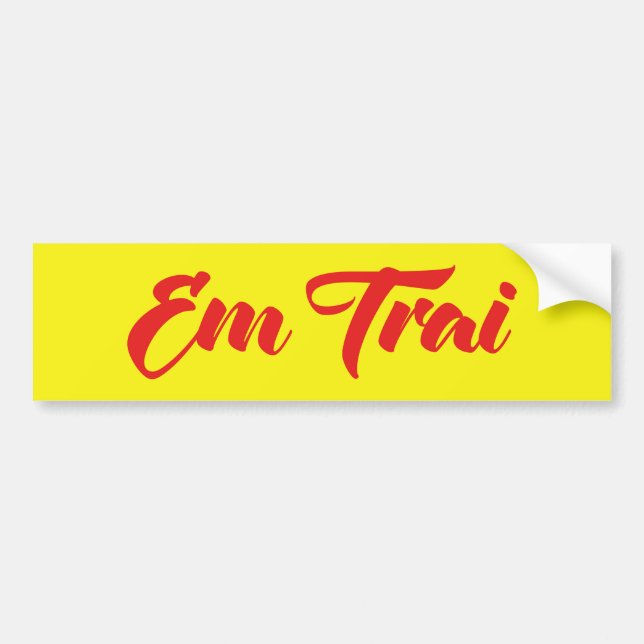 Autocollant De Voiture Frère Vietnamien (Jeune) - Em Trai ~ Tiêt Viêt (Devant)