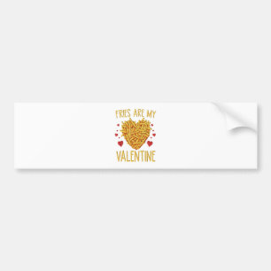 Autocollant De Voiture Frites Sont Mon Valentin