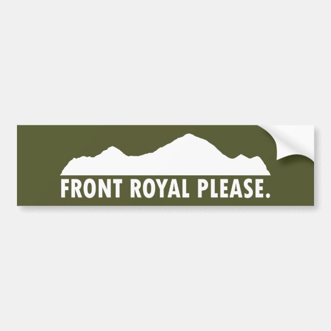 Autocollant De Voiture Front Royal Virginia S'il vous plaît (Devant)