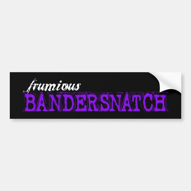 Autocollant De Voiture Frumious Bandersnatch - adhésif pour pare-chocs (Devant)