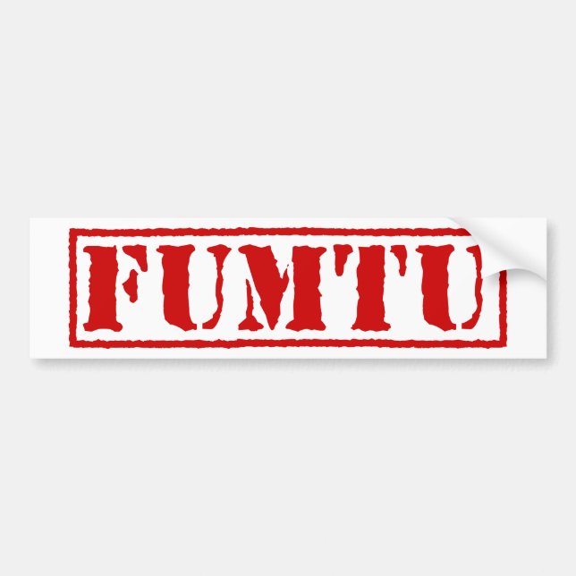 AUTOCOLLANT DE VOITURE FUMTU (Devant)