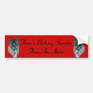 Autocollant De Voiture fun akita slogan with picture of dog
