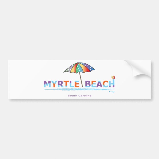 Autocollant De Voiture Fun Myrtle Beach, SC (Devant)