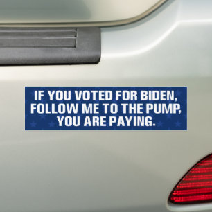 Autocollant De Voiture funny anti Biden did that gas prices inflation Bum