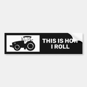 Autocollant De Voiture Funny Farmer Tractor C'est comment je roule