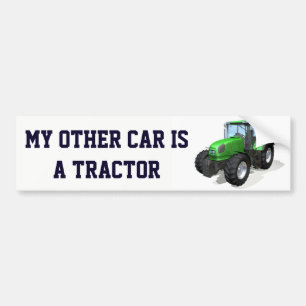 Autocollant De Voiture Funny "Mon autre voiture est un tracteur"