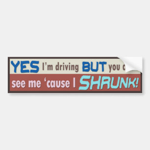 Autocollant De Voiture Funny Over the Hill Bumper Sticker.