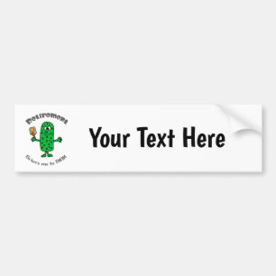 Autocollant De Voiture Funny Pickle Pickleball Player Retirement Cartoon
