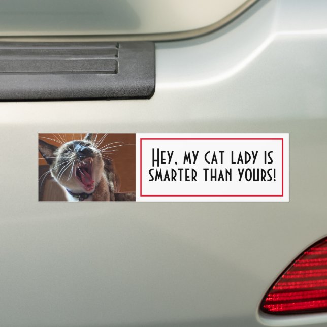 Autocollant De Voiture Funny Siamese Kitten Modèle photo personnalisé (En voiture)