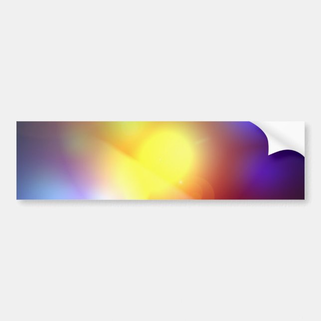 Autocollant De Voiture Fusée de lentille colorée par arc-en-ciel (Devant)