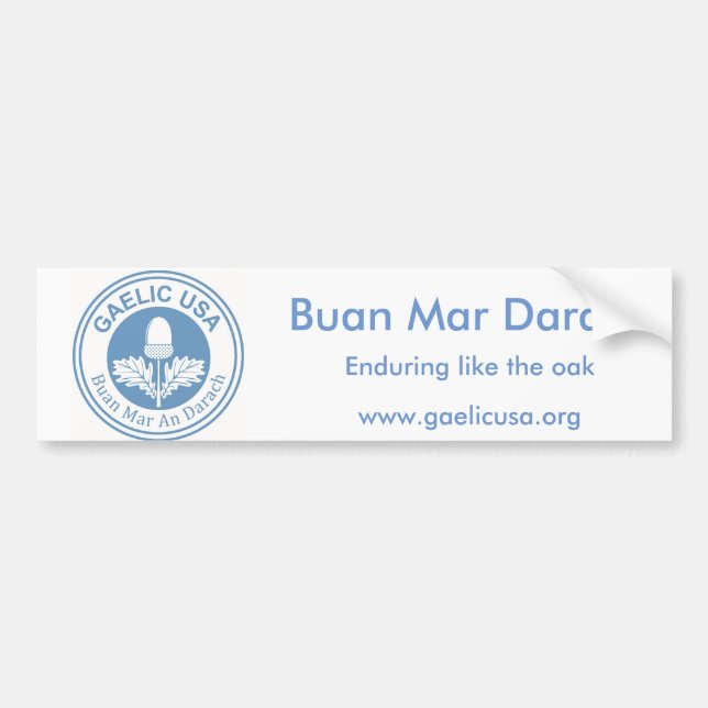 Autocollant De Voiture GaelicUSA Bumpersticker (Devant)