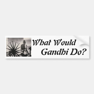 Autocollant De Voiture gandhi tissant, que, Gandhi ferait-il ?