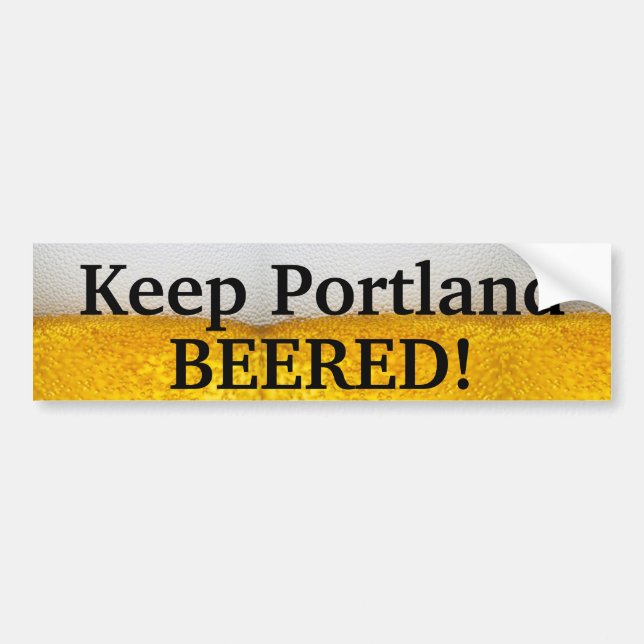Autocollant De Voiture Gardez Portland BEERED (ii) ! (Devant)