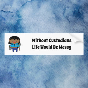 Autocollant De Voiture Gardien Janitor Black Femme Kawaii