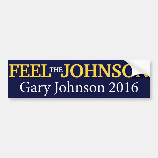 Autocollant De Voiture Gary Johnson - sentez l'adhésif pour pare-chocs de (Devant)