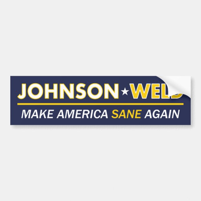 Autocollant De Voiture Gary Johnson / Sticker pour pare-chocs Amérique du (Devant)