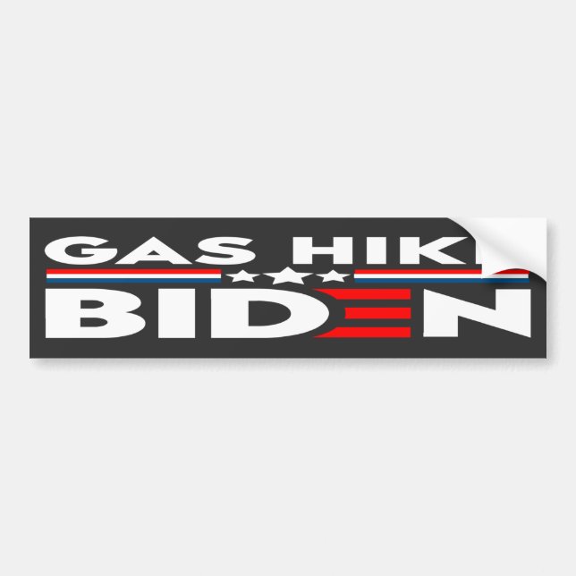 AUTOCOLLANT DE VOITURE GAS HIKE BIDEN (Devant)