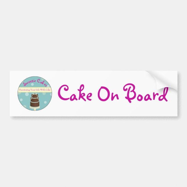 Autocollant De Voiture Gâteau à bord (Devant)